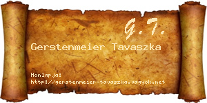 Gerstenmeier Tavaszka névjegykártya